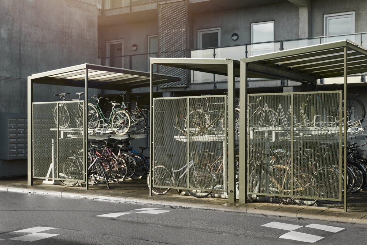 Overdækning til cykelparkering i Gartnerbyen i Odense