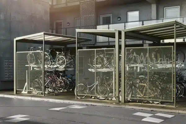 Overdækning til cykelparkering i Gartnerbyen i Odense