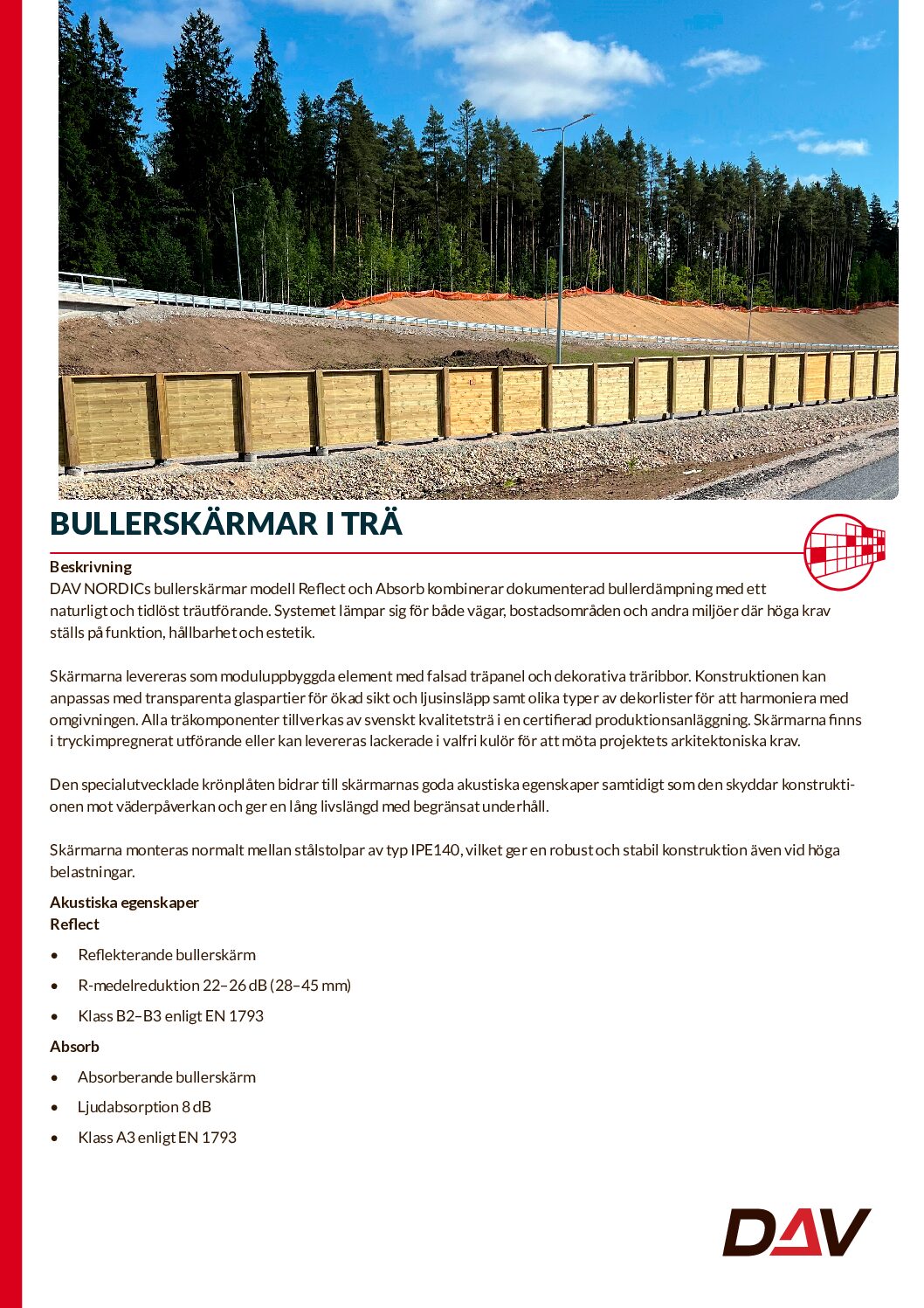 Träskärmar produktblad