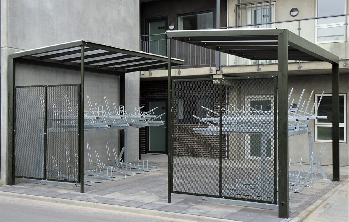 Overdækning til cykelparkering i Gartnerbyen i Odense