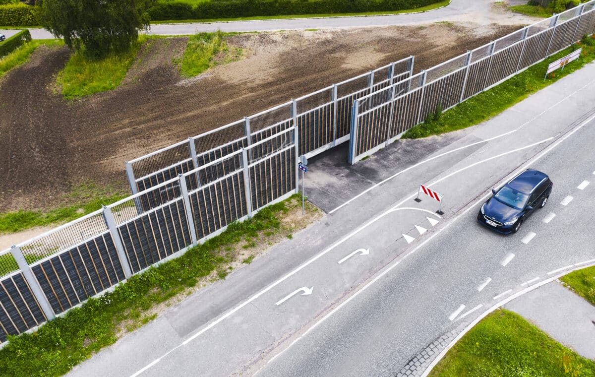 DAV NORDIC støjskærm med lydpaneler i Kregme og Meløse